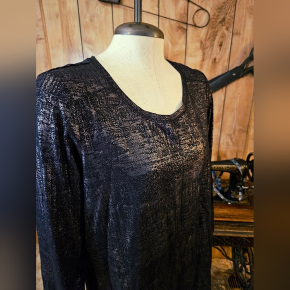 Metallic Print Longsleeve Shirt - Picture 3 of 10